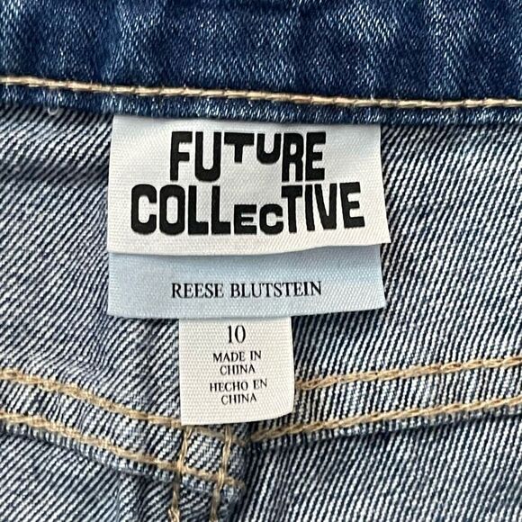Future Collective x Reese Blutstein Western Seamed Denim Straight Pants Size 10 - Picture 11 of 14
